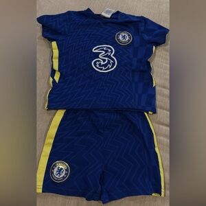 Kids' Blue and Yellow Chelsea FC Jersey Set